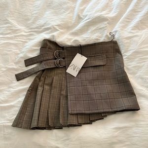 Zara plaid mini skirt NWT